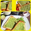 サトちゃんの作ってみた!投稿(メロンパン風♪ほろ苦抹茶トースト)