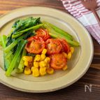 １分炒めるだけ！小松菜のカレーマヨ炒め