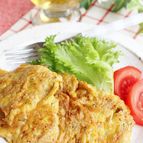 カレー風味のポークピカタ