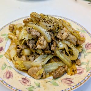 るるる♪の作ってみた!投稿(行列の定食屋さんの🍚豚バラ白菜のポン酢しょうが焼き🤭💕)