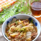 めんつゆで簡単！白菜とひき肉のショウガ煮