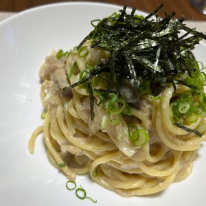 ぽちゃこの作ってみた!投稿(包丁不要!たったこれだけで旨い♡『和風ツナクリームパスタ』)