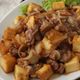 節約＆満足【豚こまと玉ねぎの甘辛梅炒め】厚揚げ入りでかさまし
