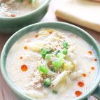 ごまたっぷり♪白菜ともやしの豆乳担々スープ