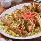厚揚げ肉巻きのお好み焼き風│10分強でワンパン節約おかず