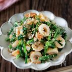 大根菜活用【大根菜とちくわのめんたいナムル】今日のおつまみ