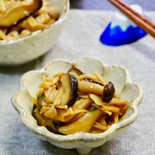 レンジで簡単！4種きのこのなめたけ風【作り置きにも】
