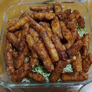 9Sの作ってみた!投稿(ながいもと豚肉のにんにく味噌焼き！元気パワーアップおかず)