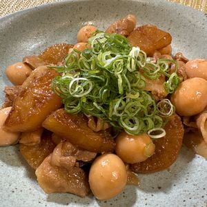 楽ラク手抜キッチン🐶🐾の作ってみた!投稿(甘辛だれがしみしみ！【大根と豚バラの照り焼き炒め】)