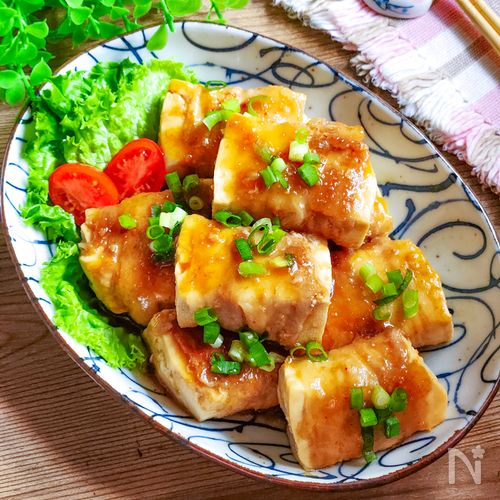 もっちり~豆腐のあまから肉巻き