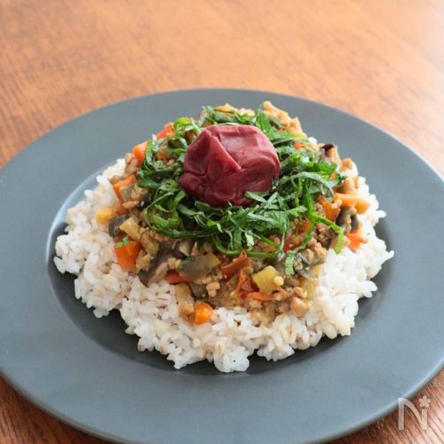 【ダイエット×美肌】梅しそキーマカレー