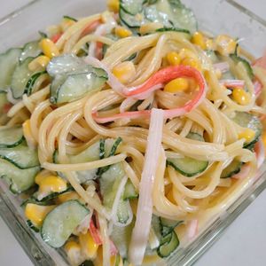ゆみの作ってみた!投稿(やみつき！ちょっと大人のサラスパ★)