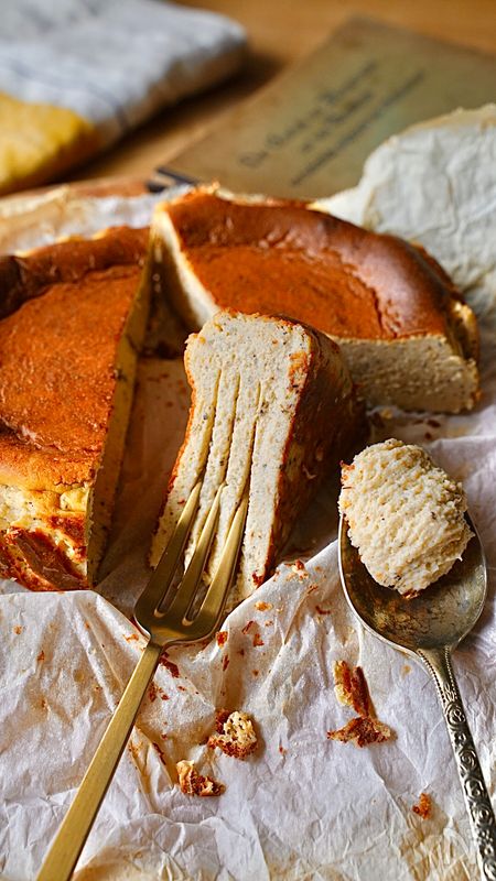 ヘルシーで美味しい！豆腐と紅茶のバスクチーズケーキ