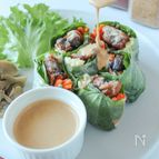 【香ばしさ抜群♪】黒豆テンペの生春巻き