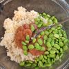 枝豆と明太子のオイルおにぎりの工程1