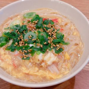 ミルクの作ってみた!投稿(【別ゆでなし素麺】夜食にもふわふわ卵とカニかまにゅうめん)