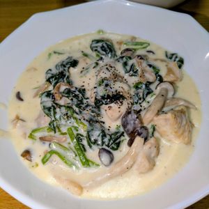 joe sanの作ってみた!投稿(ワンパン♪チーズでコクうま◎【鶏肉ときのこの濃厚クリーム煮】)