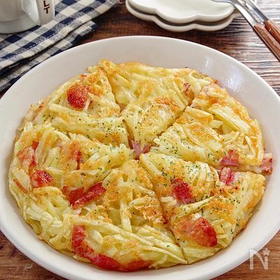 カリほく！焼き立て最高！ベーコンとチーズのポテトガレット