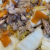 くだもの大好き🧡の作ってみた!投稿(ワンパン10分！【豚こま肉と白菜の旨塩炒め】胡麻油香る♩)
