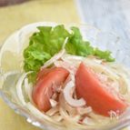 新玉ねぎとツナトマトの中華風サラダ