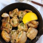 鮭の白子のレモンバターソテー