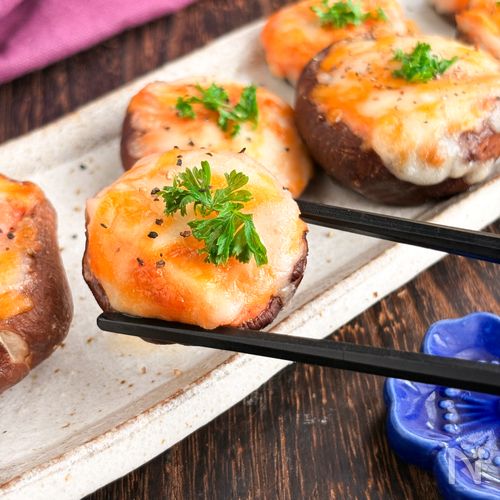 【簡単おつまみ】一口しいたけの明太マヨチーズ焼き