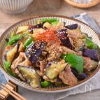 豚こまとなすのごま味噌炒め│おかわり必至のコク旨おかず！