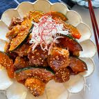 フライパン1つ洗い物少なめ
揚げない肉団子とかぼちゃの甘酢