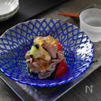 泉州特産水なすと牛冷しゃぶのジュレ