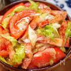 カリカリベーコンとトマトの夏の和風マリネサラダ😘🥗