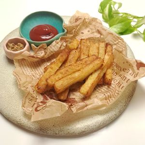 とのちゃまの作ってみた!投稿(【スティックハッシュドポテト】揚げない♡簡単すぎ♡これハマる)