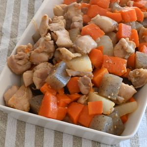 こざかなの作ってみた!投稿(根菜消費で節約✨作り置きにお弁当に🍱鶏肉と根菜の旨煮🤭)