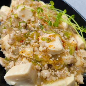 もんぶらん°・*:.。.☆の作ってみた!投稿(行列の定食屋さんの🍚とろとろ和風そぼろあんかけ豆腐🤩)