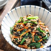 ひじきと小松菜の甘辛そぼろ【#作り置き#冷凍保存#お弁当】