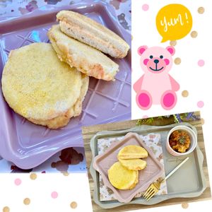 のりのり🐾🎀🤍の作ってみた!投稿(明太好きにはたまらない！【グリドル明太チーズサンド】)