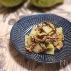 サクサク食感！はやとうりのツナマヨ塩昆布炒め