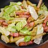行列の定食屋さんの🍚のり塩じゃがバター野菜炒め定食🤩の工程4