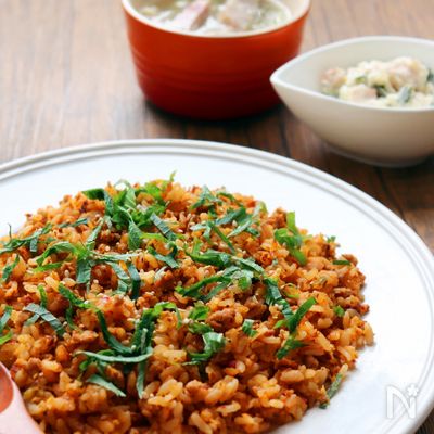 10分で深旨!キムチそぼろチャーハン