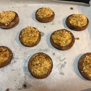 RKの作ってみた!投稿(しいたけのガーリックパン粉焼き)