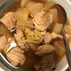 風花の作ってみた!投稿(照り照り♡甘辛鶏大根【#煮るだけ #大量消費 #放置でOK】)