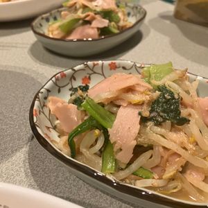 にこの作ってみた!投稿(もやしと小松菜とちぎりハム《ごま味噌サラダ》)