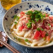 トマトとツナの冷やだしうどん