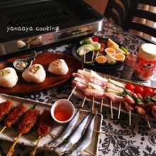 週末はホットプレートで色々串焼き( ´ ▽ ` )ﾉ