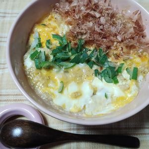M＊Pの作ってみた!投稿(オートミールの卵雑炊)