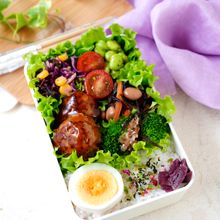4抜き【照り焼ハンバーグ弁当】小麦・植物油・乳・砂糖不使用