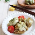 唐揚げリメイク！バジルチーズ唐揚げ