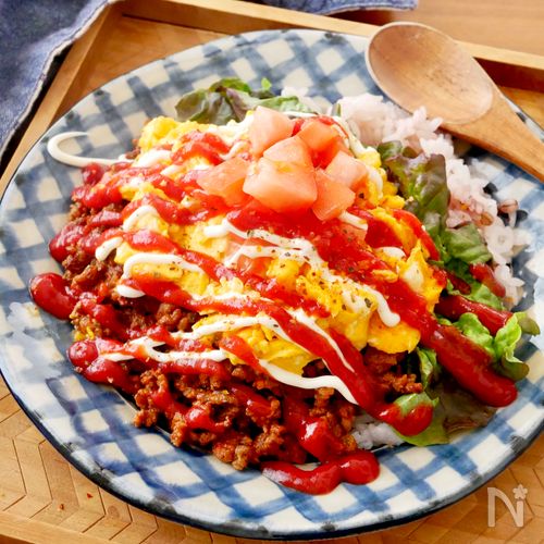 【メキシカンオムタコライス】15分で★お手軽主食！