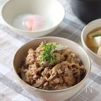 まいたけ入りピリカラ豚丼