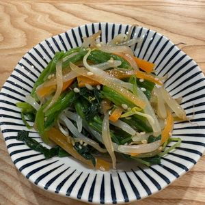 kimiの作ってみた!投稿(【ほうれん草と人参ともやしの3色ナムル】レンジで簡単☆)