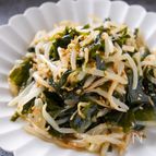 レンジで完成‼︎『もやしとわかめの中華サラダ』１分簡単副菜♡